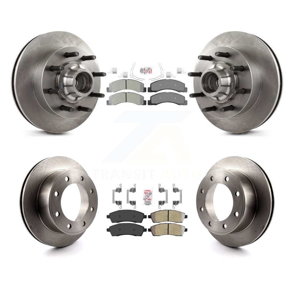 Kit de moyeu de Rotor de frein à plaquettes semi-métalliques avant et arrière, pour Ford F-350 Super Duty F-25