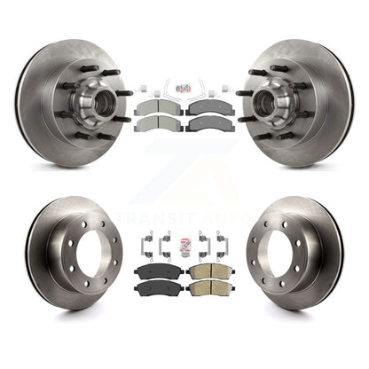 Kit de moyeu de Rotor de frein à plaquettes semi-métalliques avant et arrière, pour Ford F-350 Super Duty F-25
