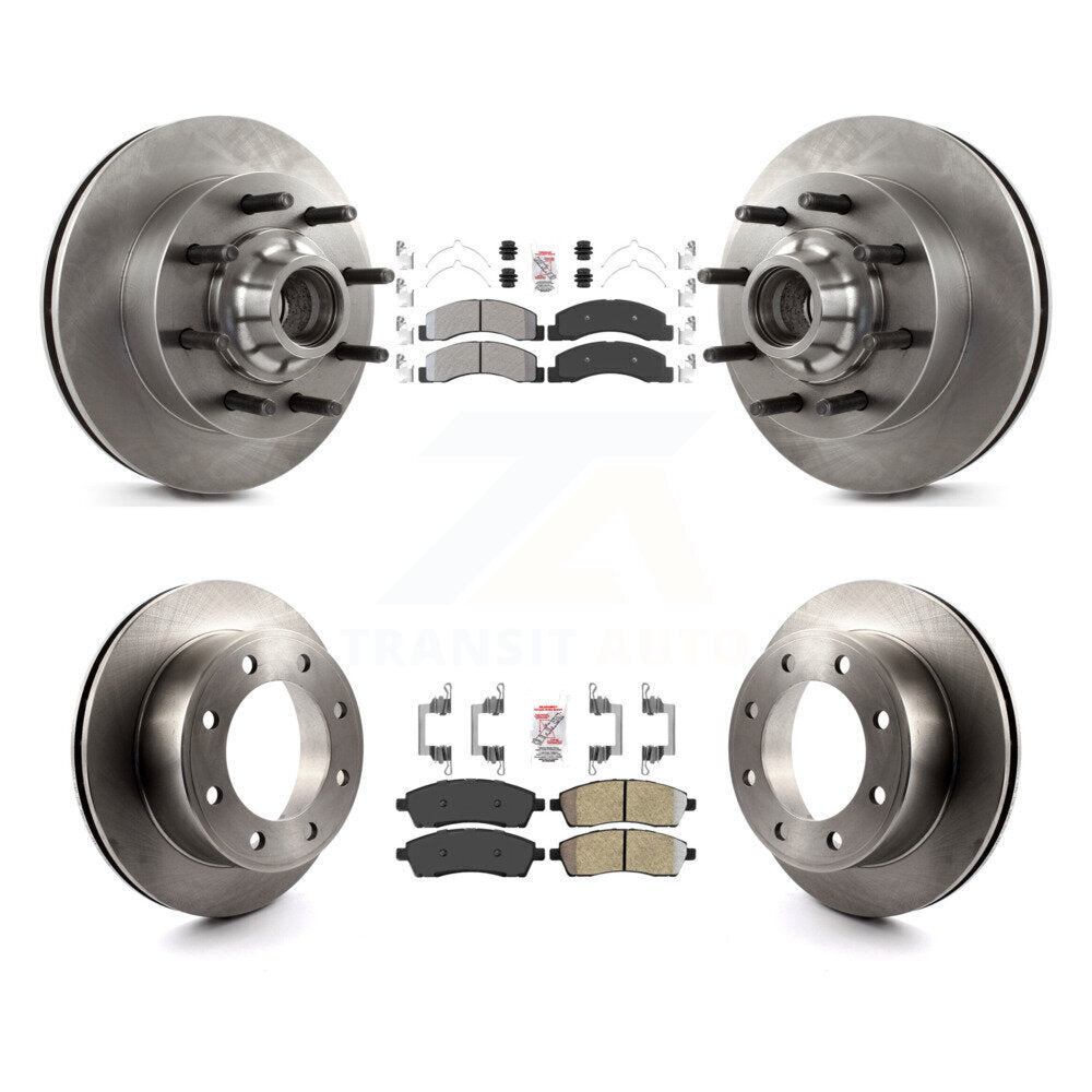 Kit de moyeu de Rotor de frein à plaquettes semi-métalliques avant et arrière, pour Ford F-350 Super Duty F-25