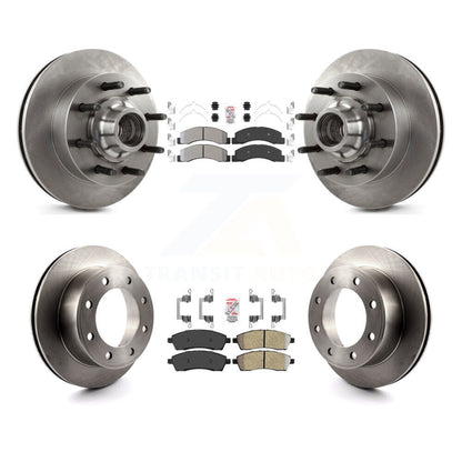 Kit de moyeu de Rotor de frein à plaquettes semi-métalliques avant et arrière, pour Ford F-350 Super Duty F-25
