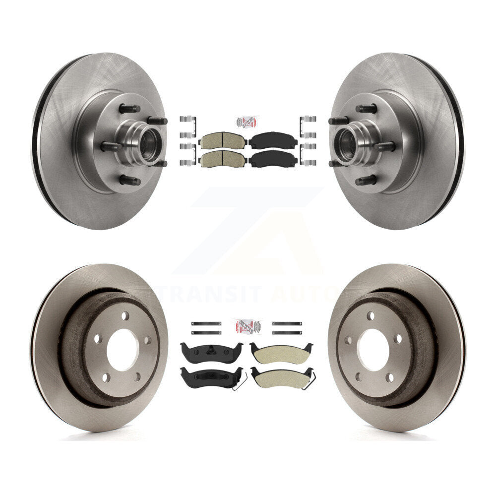 Kit de plaquettes semi-métalliques et de rotor de frein avant et arrière en céramique pour Ford Ranger RW 10-11