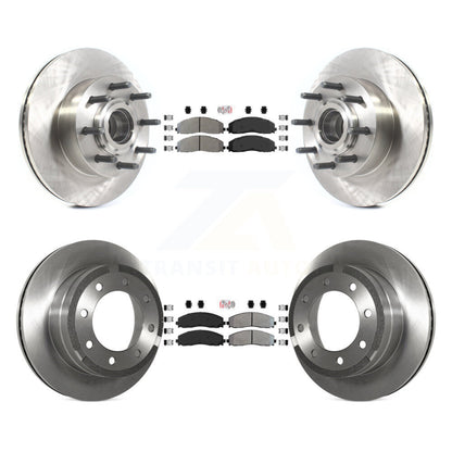 Kit de moyeu de Rotor de frein à plaquettes semi-métalliques avant et arrière, pour Ford F-350 Super Duty F-25