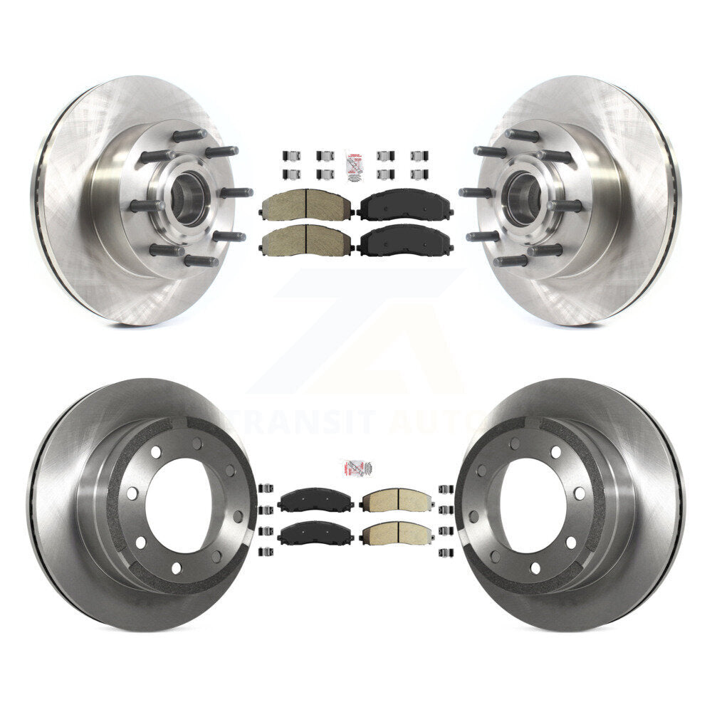 Kit de moyeu de Rotor de frein à plaquettes semi-métalliques avant et arrière, pour Ford F-350 Super Duty F-25