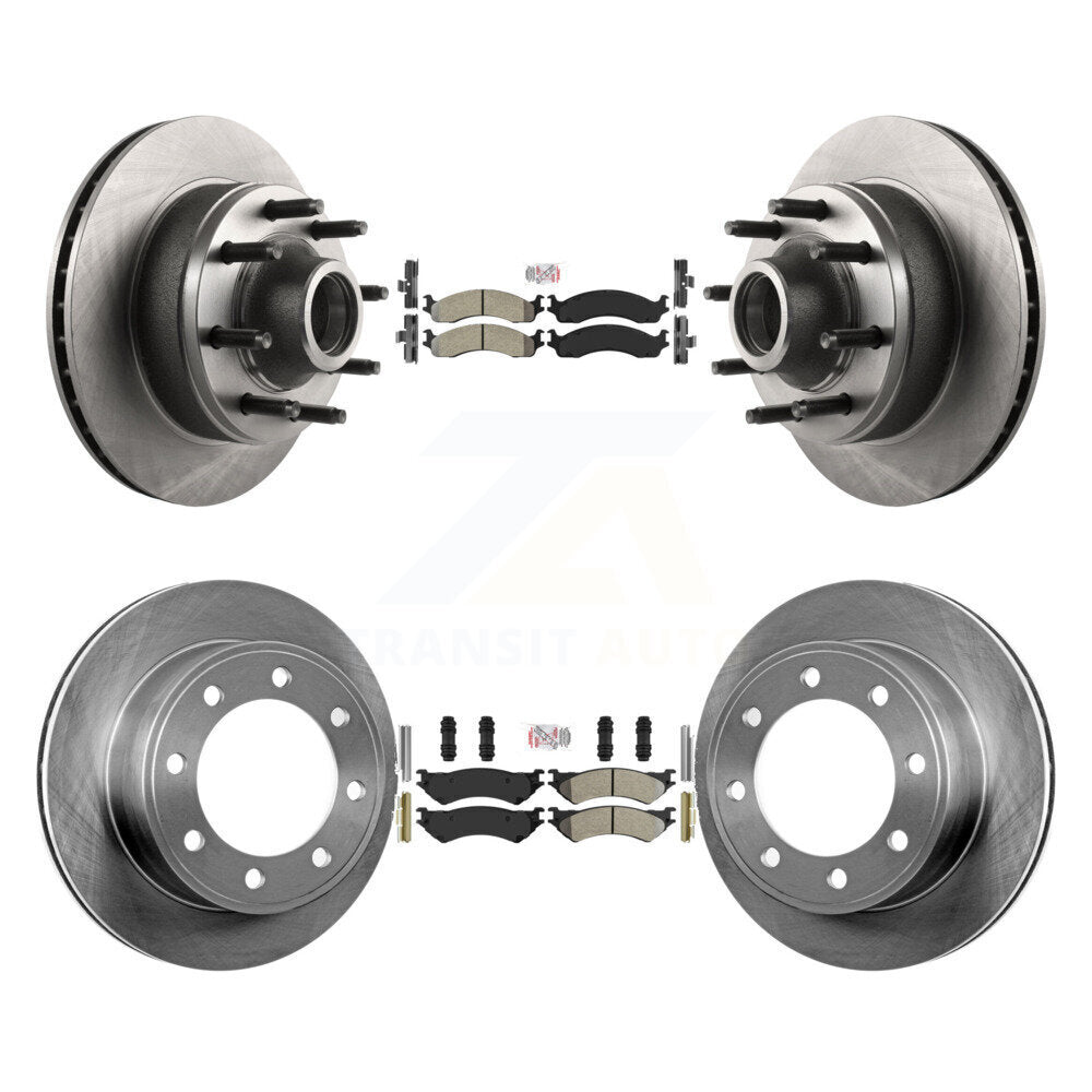 Kit de moyeu de Rotor de frein à plaquettes semi-métalliques avant et arrière, pour Ford E-350 Super Duty E-25