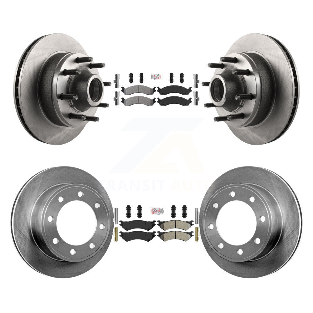 Kit de moyeu de Rotor de frein à plaquettes semi-métalliques avant et arrière, pour Ford E-350 Super Duty E-25