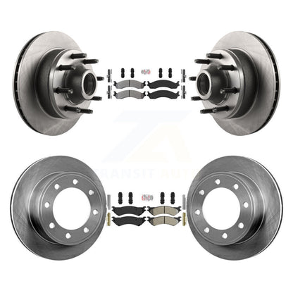 Kit de moyeu de Rotor de frein à plaquettes semi-métalliques avant et arrière, pour Ford E-350 Super Duty E-25