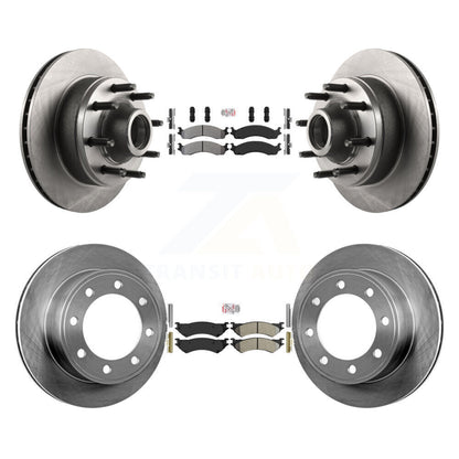 Kit de moyeu de Rotor de frein à plaquettes semi-métalliques avant et arrière, pour Ford E-350 Super Duty E-25