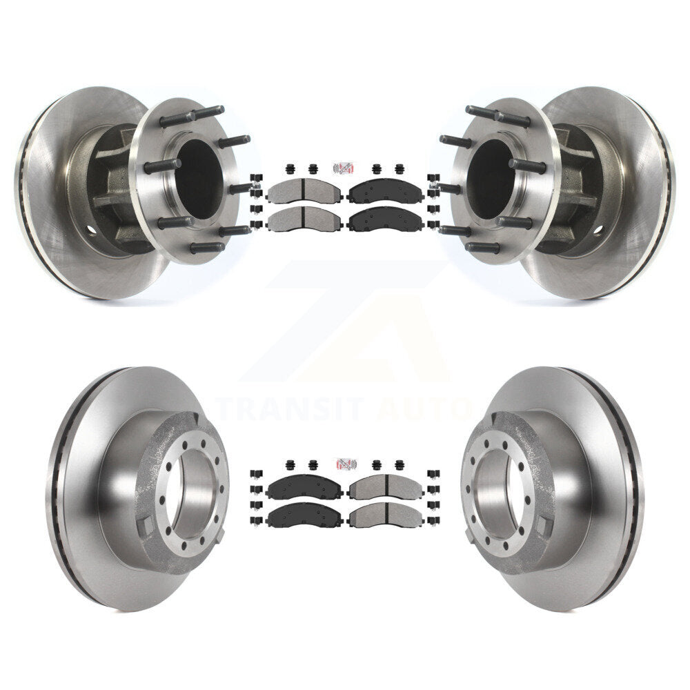 Kit de moyeu de Rotor de frein à plaquettes semi-métalliques avant et arrière, pour Ford F-450 Super Duty F-55