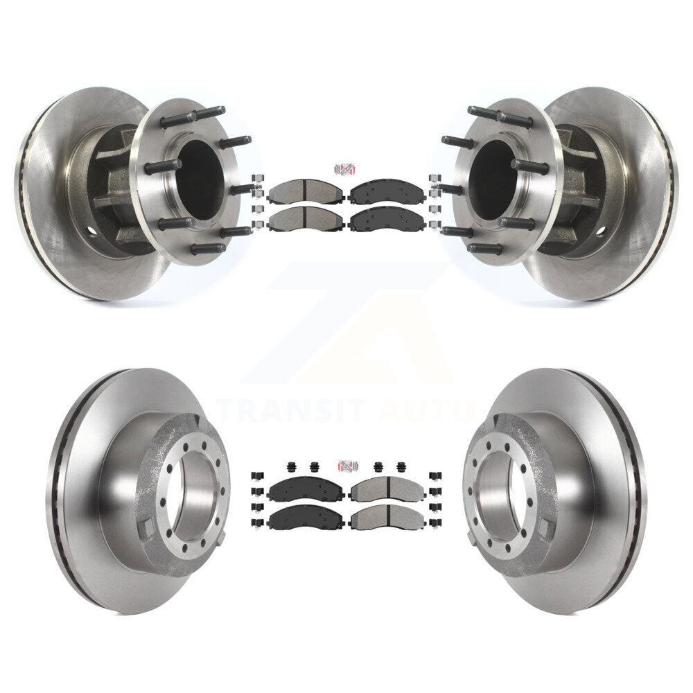 Kit de moyeu de Rotor de frein à plaquettes semi-métalliques avant et arrière, pour Ford F-450 Super Duty F-55