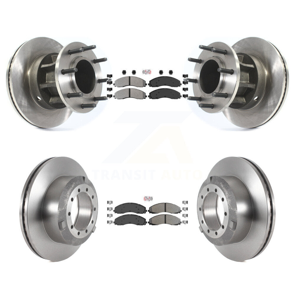 Kit de moyeu de Rotor de frein à plaquettes semi-métalliques avant et arrière, pour Ford F-450 Super Duty F-55