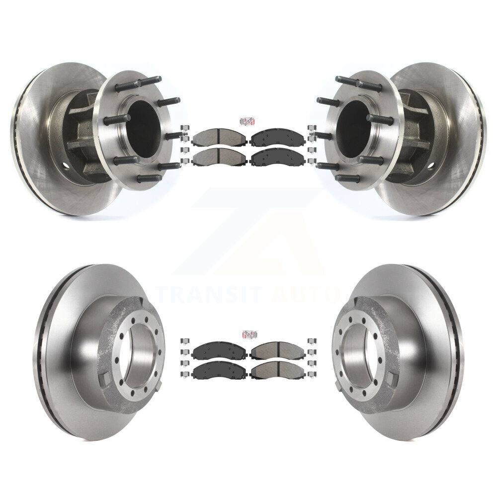 Kit de moyeu de Rotor de frein à plaquettes semi-métalliques avant et arrière, pour Ford F-450 Super Duty F-55