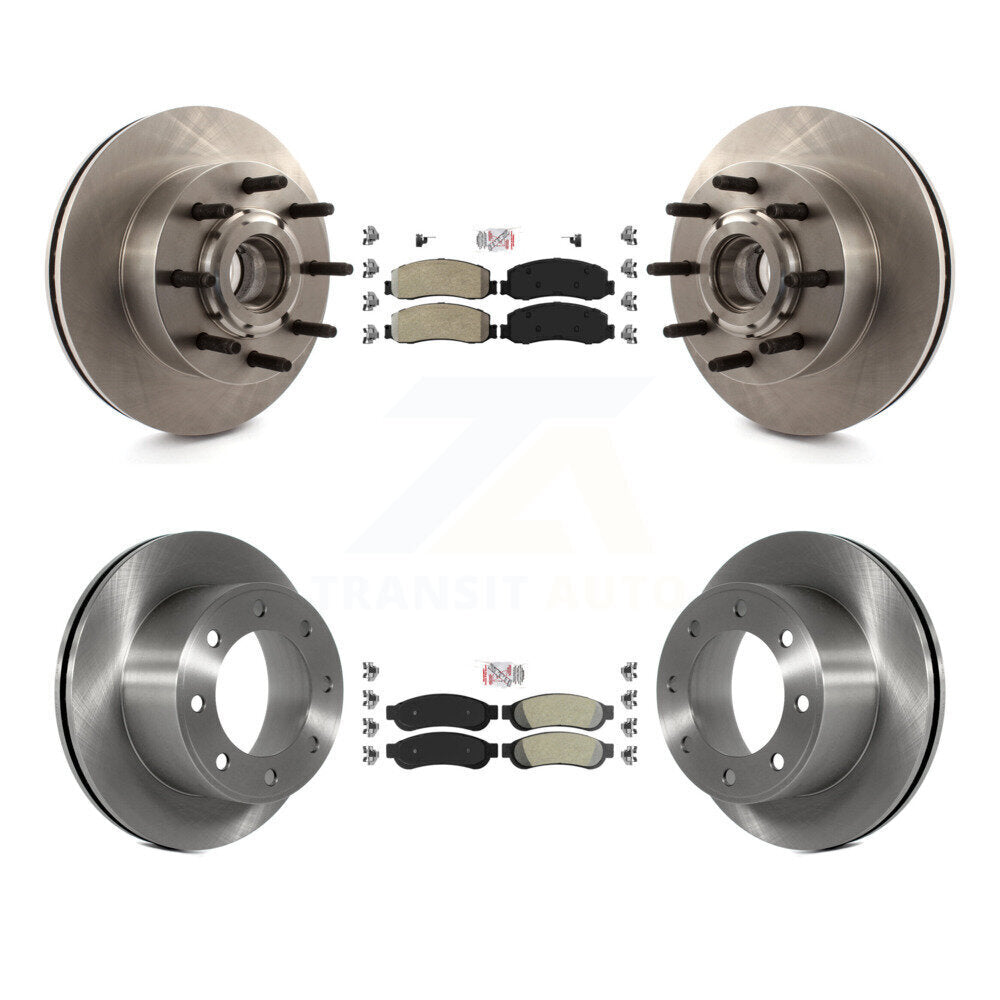 Kit de Rotor de frein à plaquettes semi-métalliques avant et arrière, pour Ford F-250 Super Duty F-350 RW