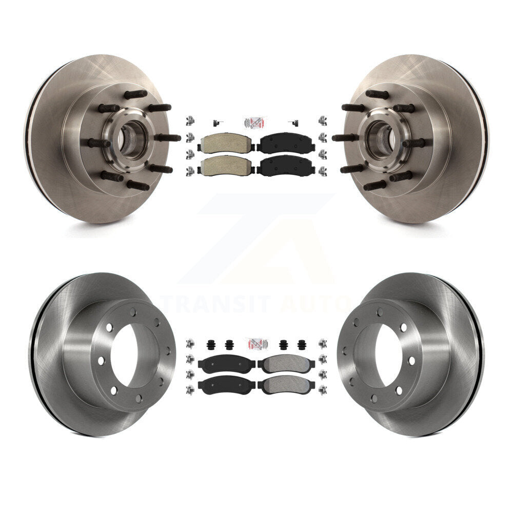 Kit de Rotor de frein à plaquettes semi-métalliques avant et arrière, pour Ford F-250 Super Duty F-350 RW