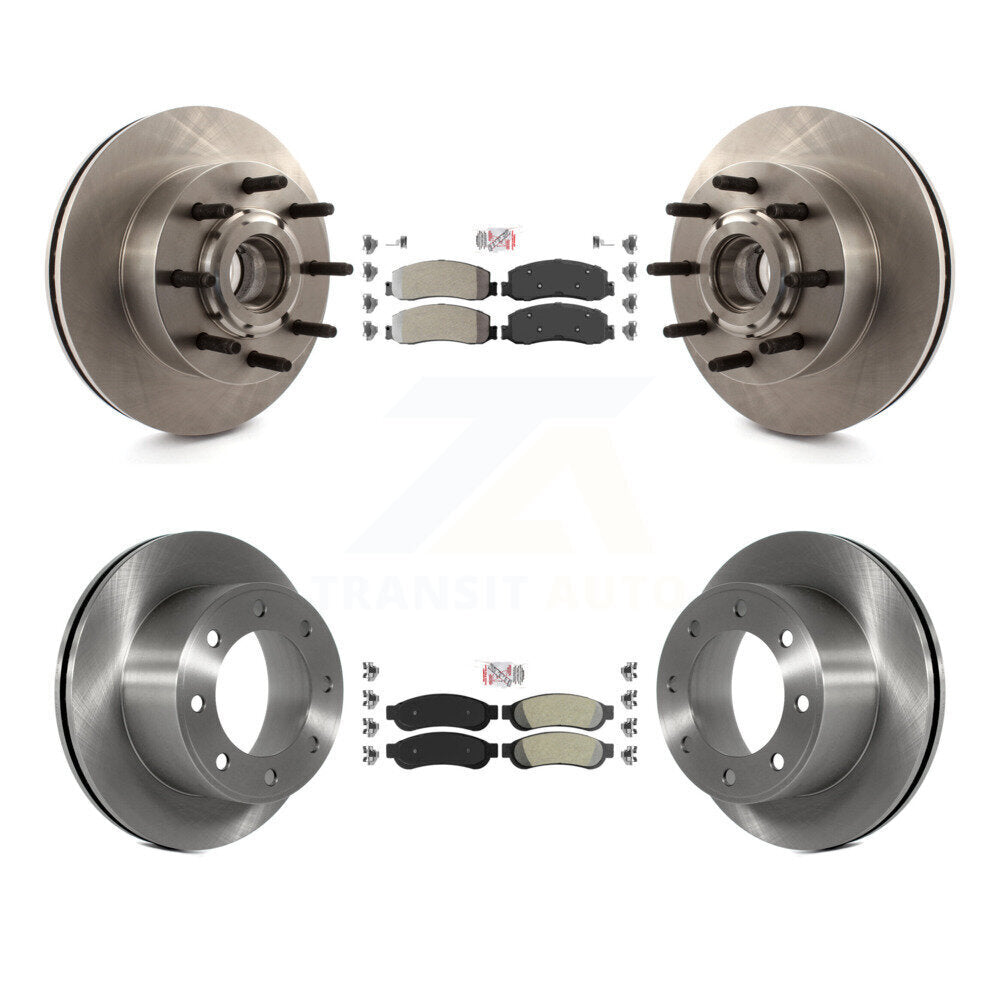 Kit de Rotor de frein à plaquettes semi-métalliques avant et arrière, pour Ford F-250 Super Duty F-350 RW