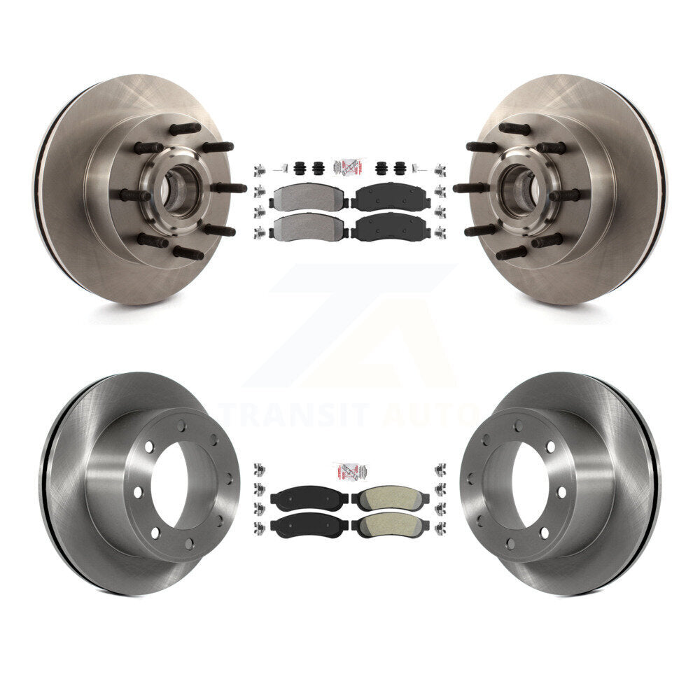 Kit de Rotor de frein à plaquettes semi-métalliques avant et arrière, pour Ford F-250 Super Duty F-350 RW