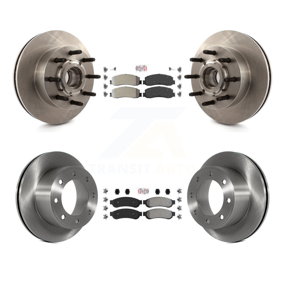 Kit de Rotor de frein à plaquettes semi-métalliques avant et arrière, pour Ford F-250 Super Duty F-350 RW