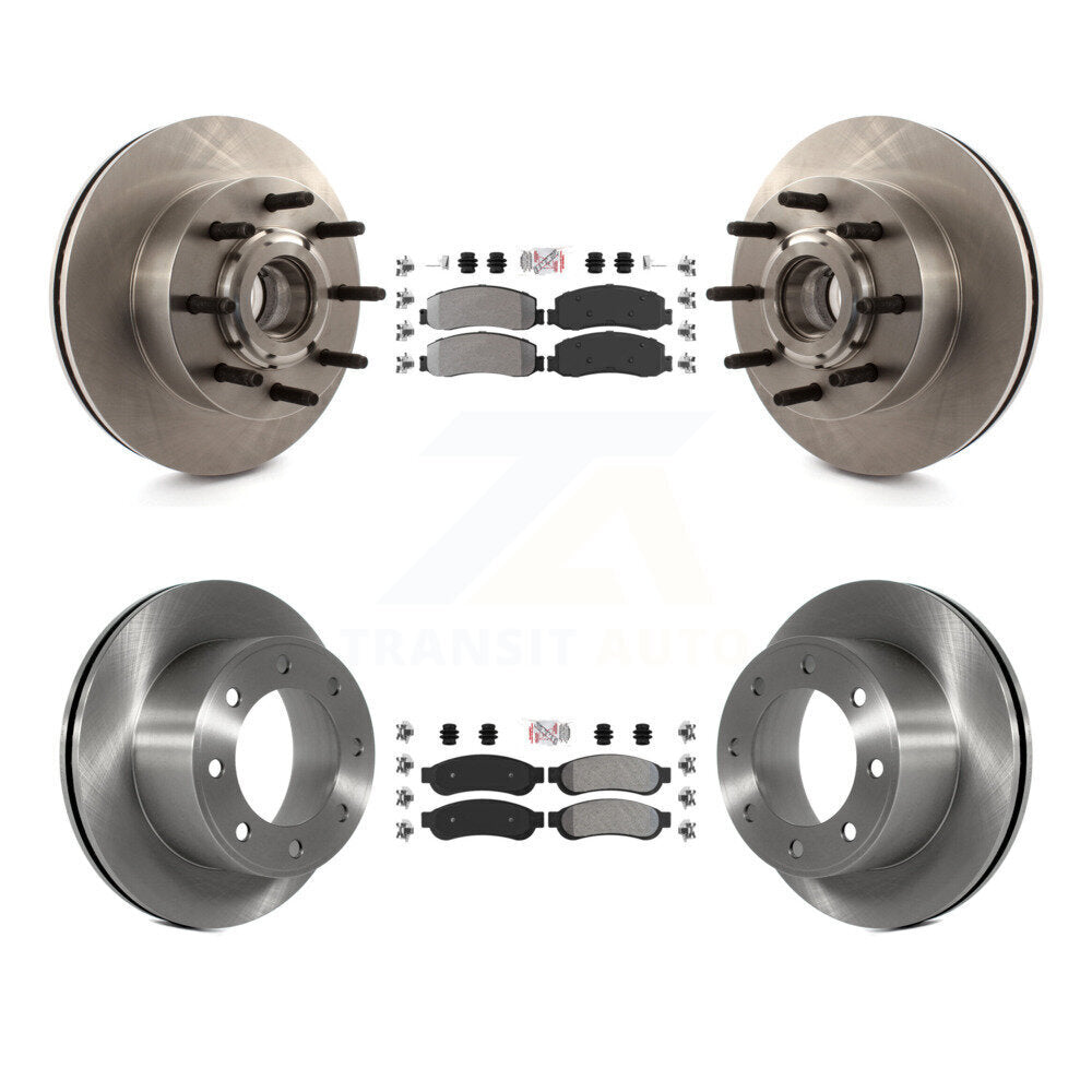 Kit de Rotor de frein à plaquettes semi-métalliques avant et arrière, pour Ford F-250 Super Duty F-350 RW