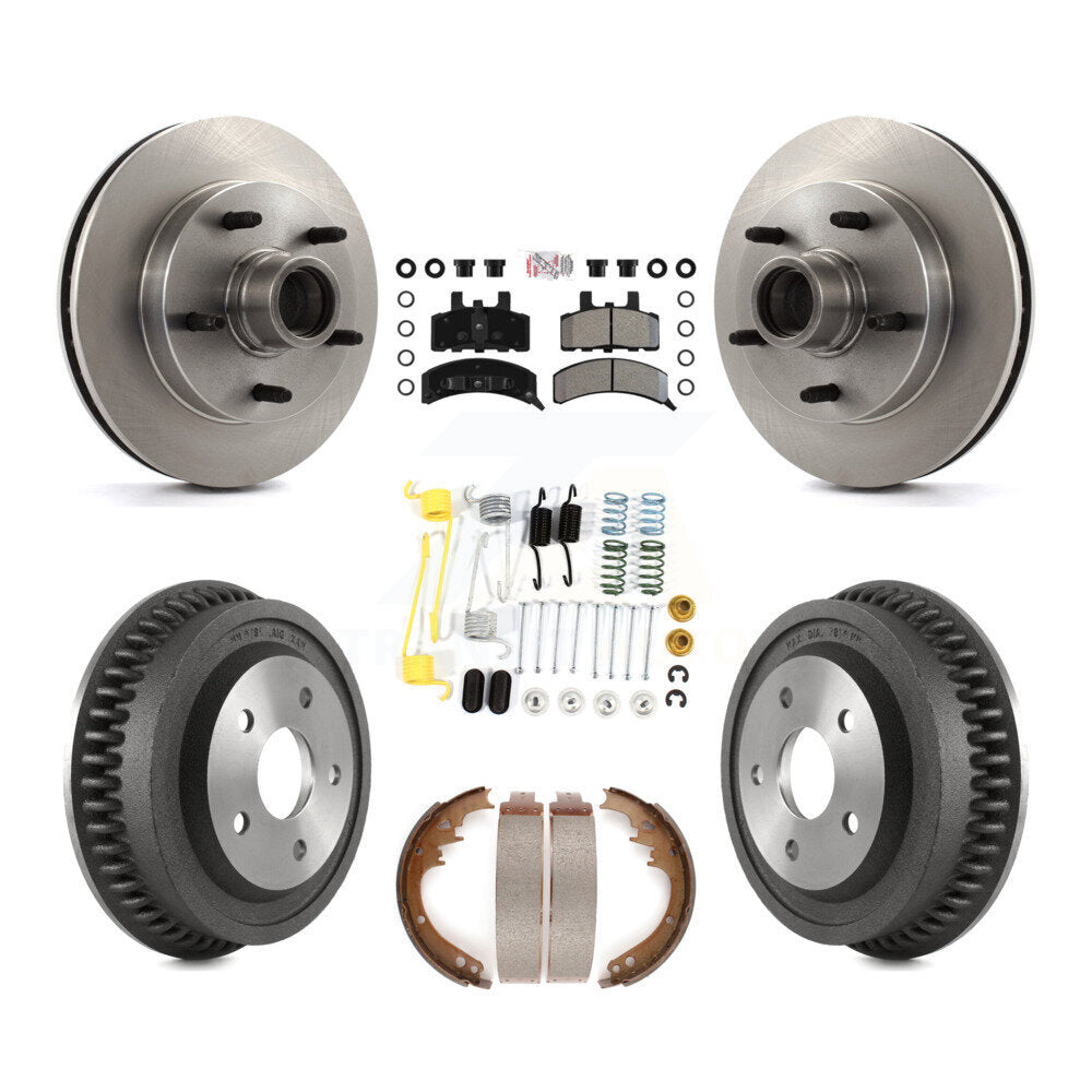 Kit de plaquettes et de tambour semi-métalliques pour Rotor de frein avant et arrière (7 pièces) pour Dodge Ram 1500 RW