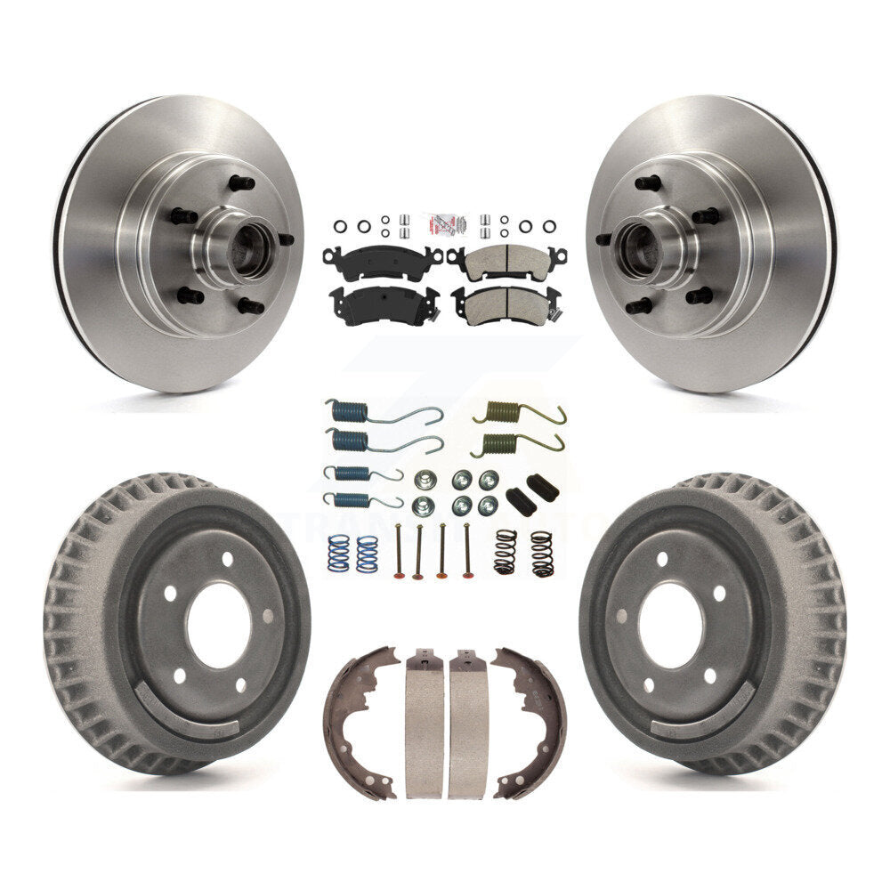 Kit de tambour à plaquettes semi-métalliques de rotors de frein avant et arrière (7 pièces) pour Chevrolet Astro GM