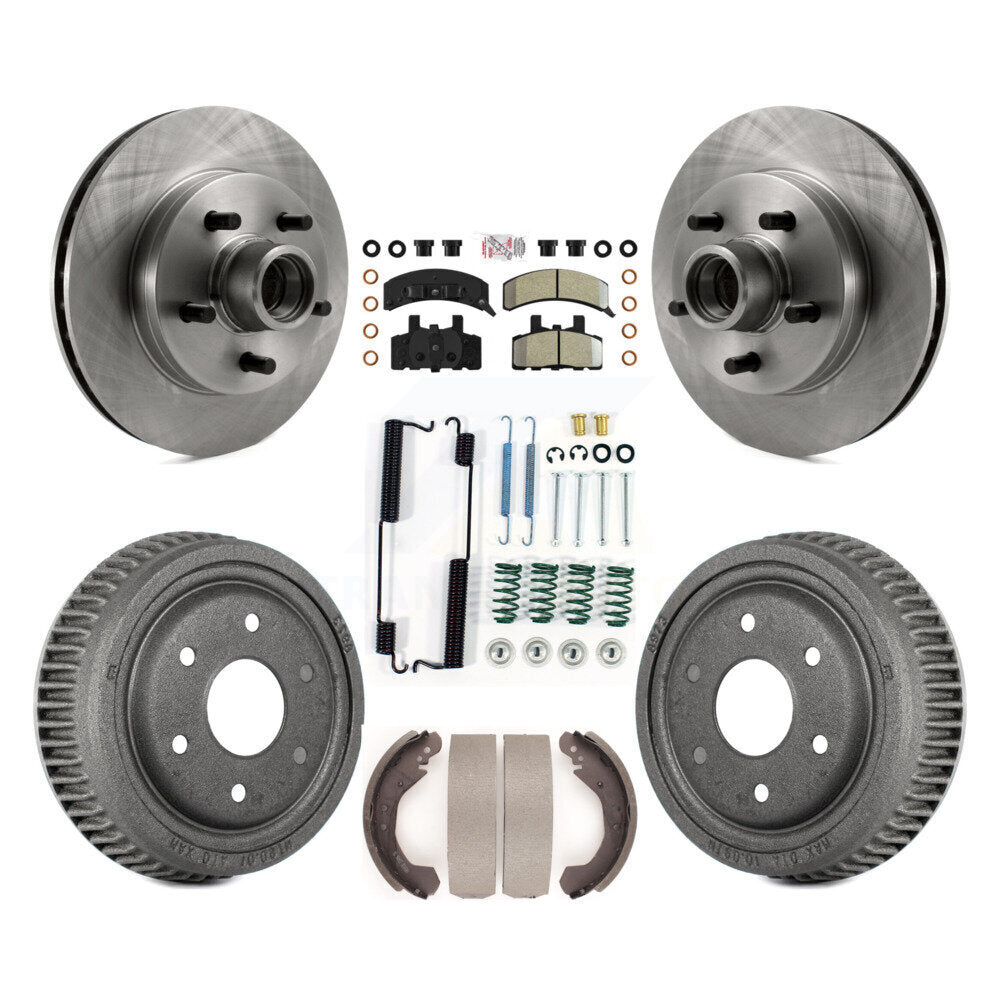 Rotor de frein à disque avant et arrière, Kit de plaquettes et de tambour semi-métalliques (7 pièces) pour GMC Yukon RW