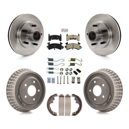 Rotors de frein avant et arrière, Kit de plaquettes et tambours semi-métalliques (7 pièces) pour Chevrolet S10 GM