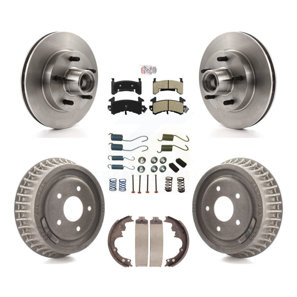 Rotors de frein avant et arrière, Kit de plaquettes et tambours semi-métalliques (7 pièces) pour Chevrolet S10 GM