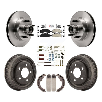 Rotors de frein avant et arrière, Kit de plaquettes et tambour semi-métalliques (7 pièces) pour Ford Ranger Mazd