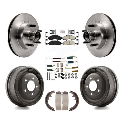 Rotors de frein avant et arrière, Kit de plaquettes et tambour semi-métalliques (7 pièces) pour Ford Ranger Mazd