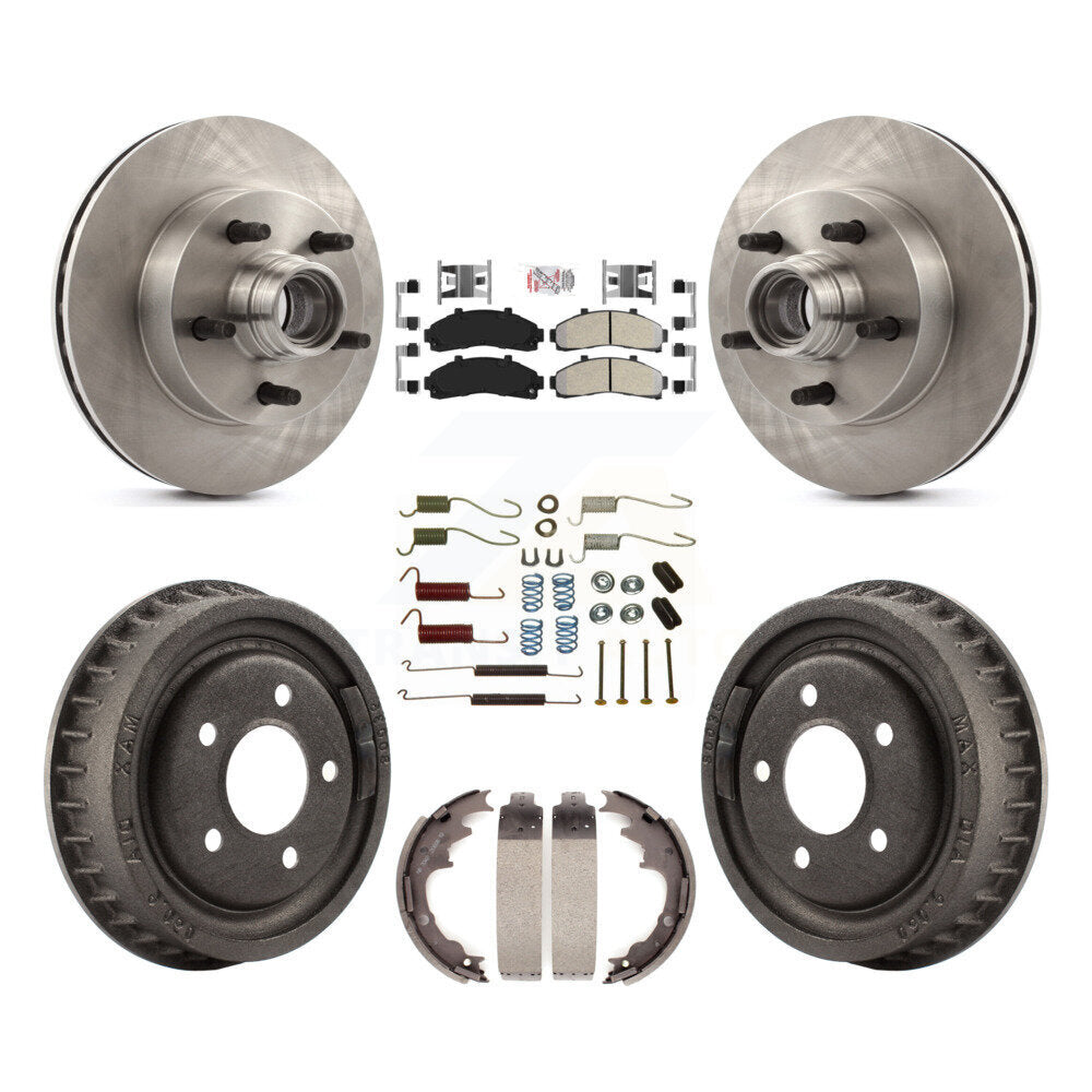 Kit de tambour à plaquettes semi-métalliques de moyeu de Rotor de frein à disque avant et arrière (7 pièces) pour Mazda B400