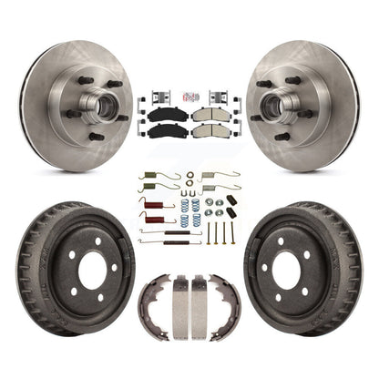Kit de tambour à plaquettes semi-métalliques de moyeu de Rotor de frein à disque avant et arrière (7 pièces) pour Mazda B400