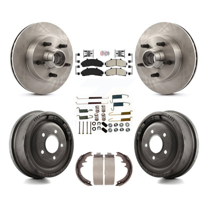 Kit de tambour à plaquettes semi-métalliques de moyeu de Rotor de frein à disque avant et arrière (7 pièces) pour Mazda B400