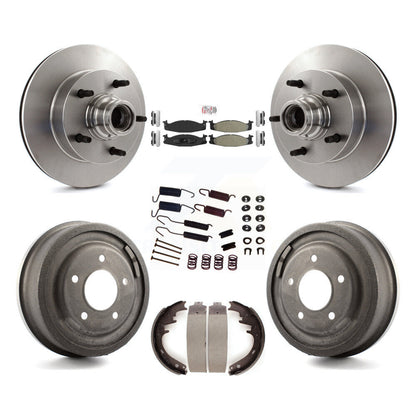 Kit de tambour de tampon semi-métallique de moyeu de Rotor de frein avant et arrière (7 pièces) pour Ford F-150 E-15