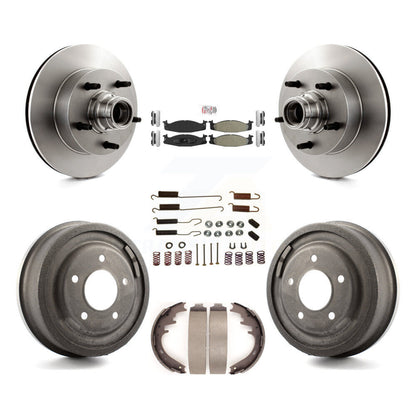 Kit de tambour à plaquettes semi-métalliques pour Rotor de frein avant et arrière (7 pièces) pour Ford E-150 Econolin
