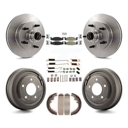 Kit de tambour à plaquettes semi-métalliques pour Rotor de frein avant et arrière (7 pièces) pour Ford E-150 Econolin