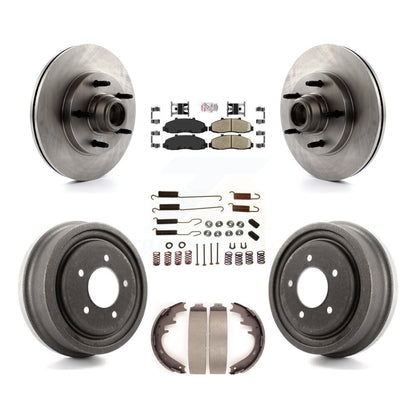Rotors de frein à disque avant et arrière, plaquettes en céramique et Kit de tambour (7 pièces) pour Ford F-150