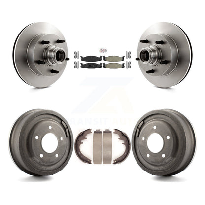 Rotors de frein avant et arrière, Kit de tambour à plaquettes semi-métalliques pour Ford E-150 Econoline Clu