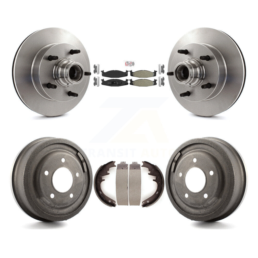 Kit de tambour à plaquettes semi-métalliques, Rotor de frein avant et arrière, pour Ford F-150 E-150 Econolin