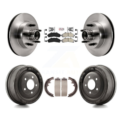 Rotors de frein avant et arrière, Kit de plaquettes et de tambour semi-métalliques pour Ford Ranger Mazda B400