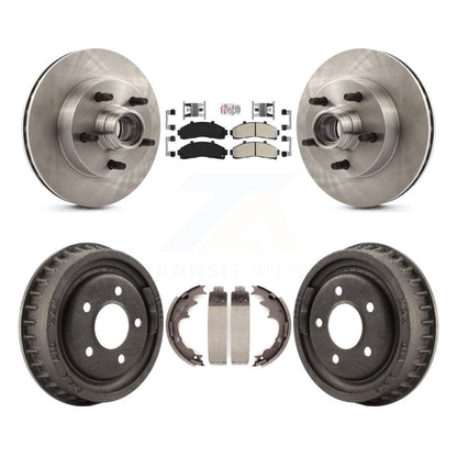 Rotors de frein à disque avant et arrière, plaquettes semi-métalliques et Kit de tambour pour Mazda B400
