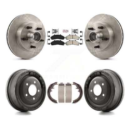 Rotors de frein à disque avant et arrière, plaquettes semi-métalliques et Kit de tambour pour Mazda B400