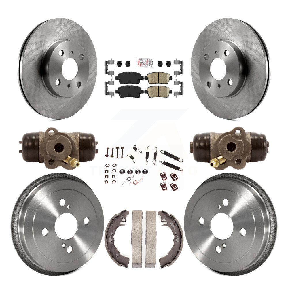 Kit de tambour à plaquettes en céramique, Rotor de frein à disque avant et arrière (9 pièces) pour Toyota Ech 2001 – 2005