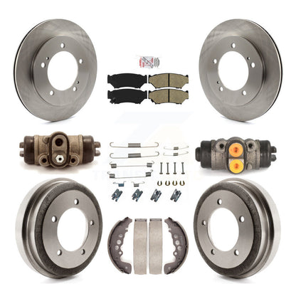 Rotors de frein avant et arrière, Kit de plaquettes et tambours semi-métalliques (9 pièces) pour Chevrolet Tracke