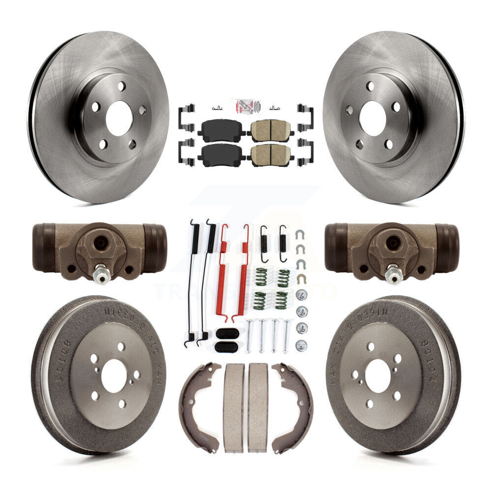 Kit de tambour de plaquettes en céramique de Rotor de frein avant et arrière (9 pièces) pour Toyota Matrix Pontiac Vib