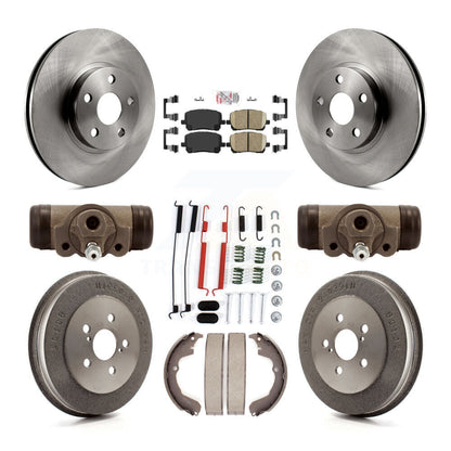 Kit de tambour de plaquettes en céramique de Rotor de frein avant et arrière (9 pièces) pour Toyota Matrix Pontiac Vib
