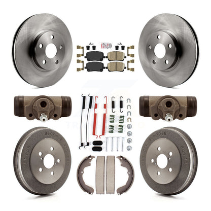 Kit de tambour de plaquettes en céramique de Rotor de frein avant et arrière (9 pièces) pour Toyota Matrix Pontiac Vib