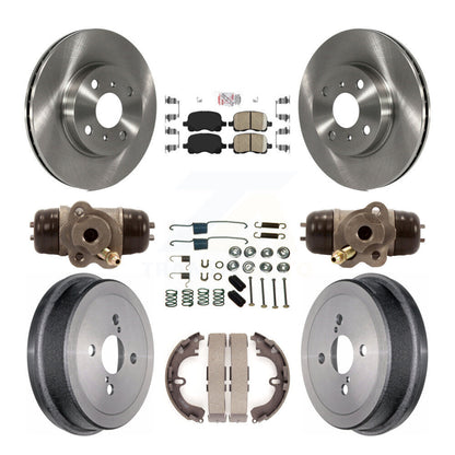 Kit de plaquettes et de tambour en céramique pour Rotor de frein avant et arrière (9 pièces) pour Toyota Corolla Chevrole