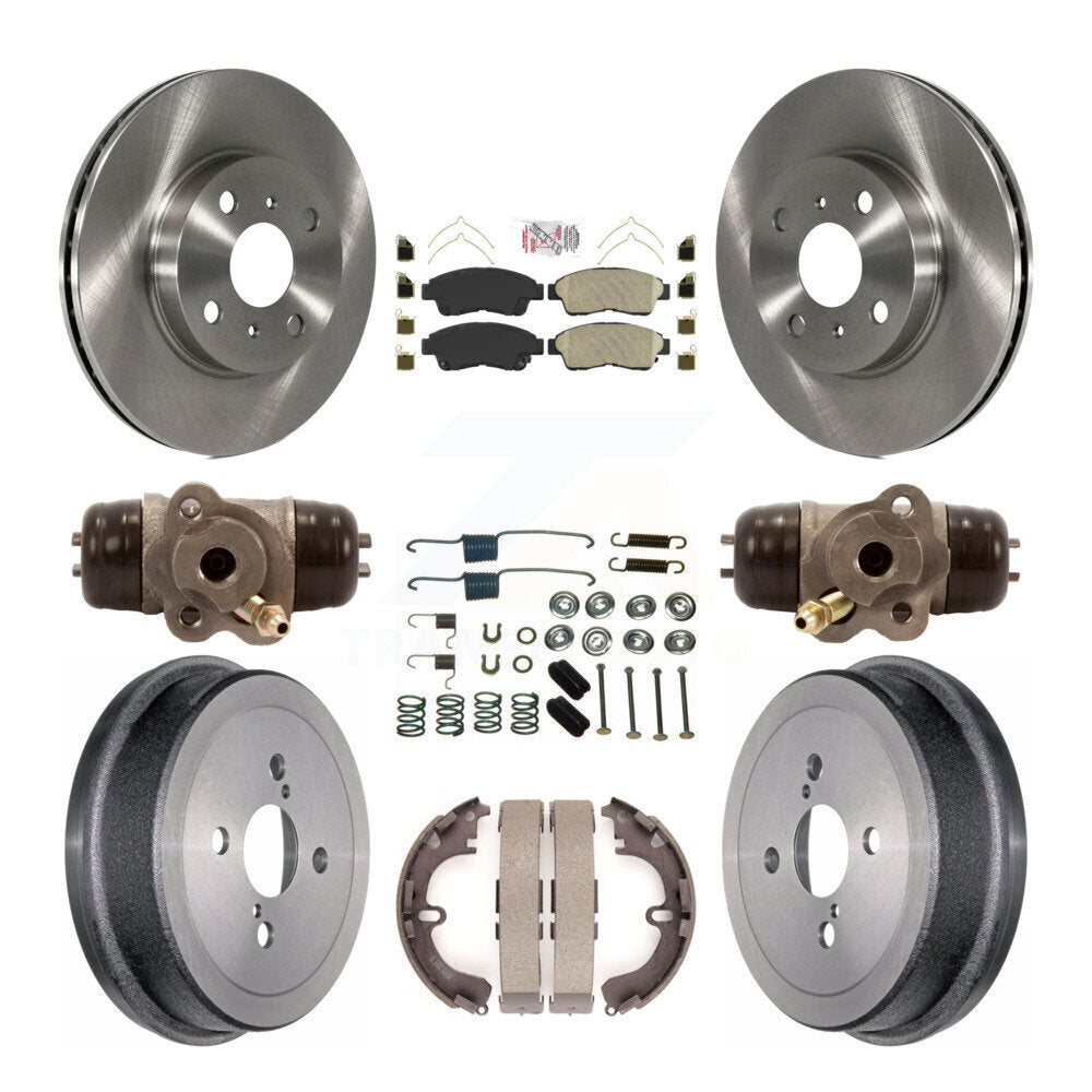 Kit de plaquettes et de tambour en céramique, Rotor de frein avant et arrière (9 pièces) pour Toyota Corolla Geo Priz