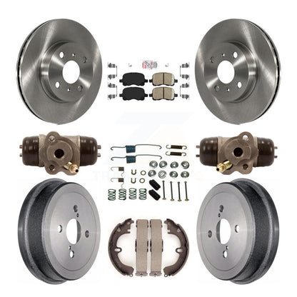 Kit de plaquettes et de tambour en céramique pour Rotor de frein avant et arrière (9 pièces) pour Toyota Corolla non-AB
