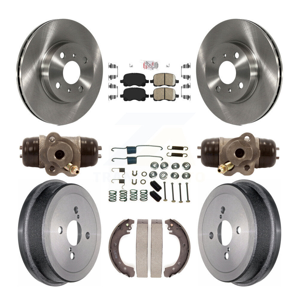Kit de tambour de plaquettes en céramique de Rotors de frein avant et arrière (9 pièces) pour Toyota Corolla à partir de 04 0