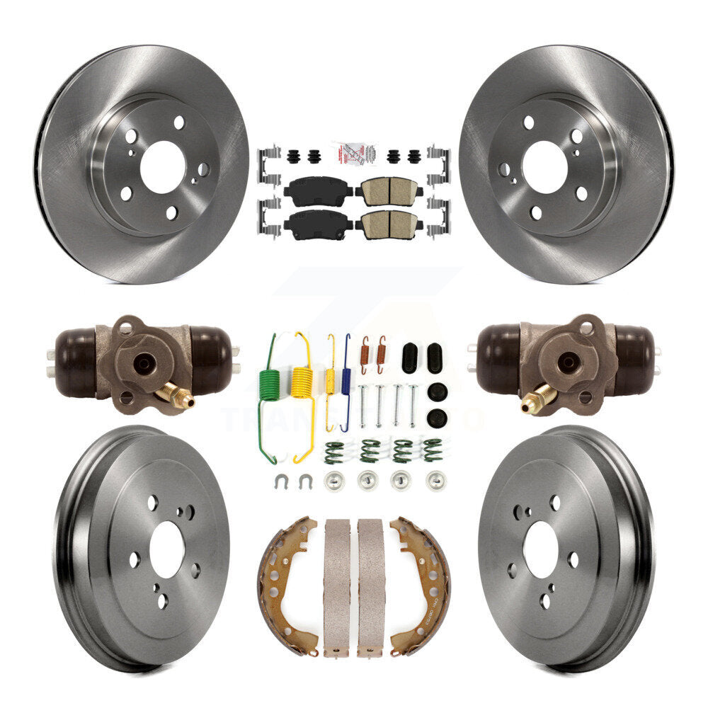 Kit de plaquettes et tambour en céramique, Rotor de frein à disque avant et arrière (9 pièces) pour Toyota Priu 2008